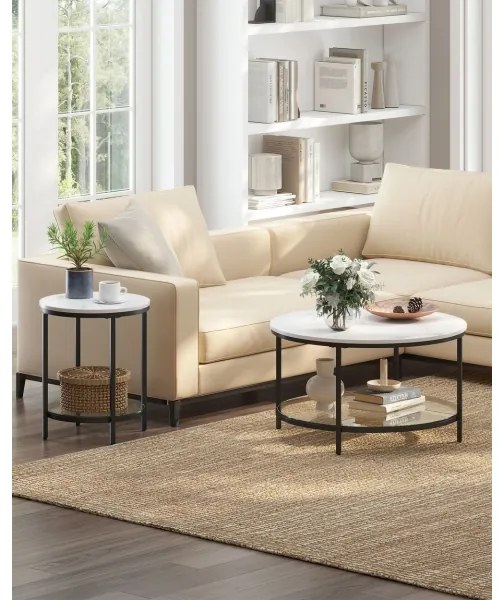 Odkladací stolík SID čierna/biela