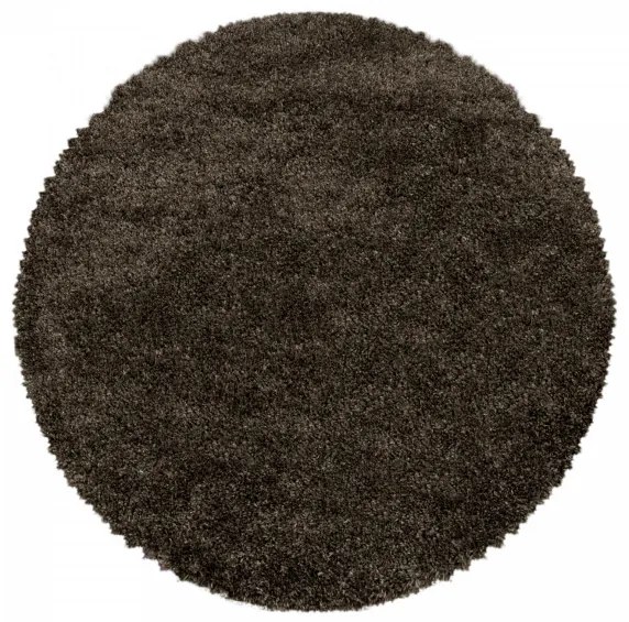Koberec Fluffy Super Soft hnedý kruh