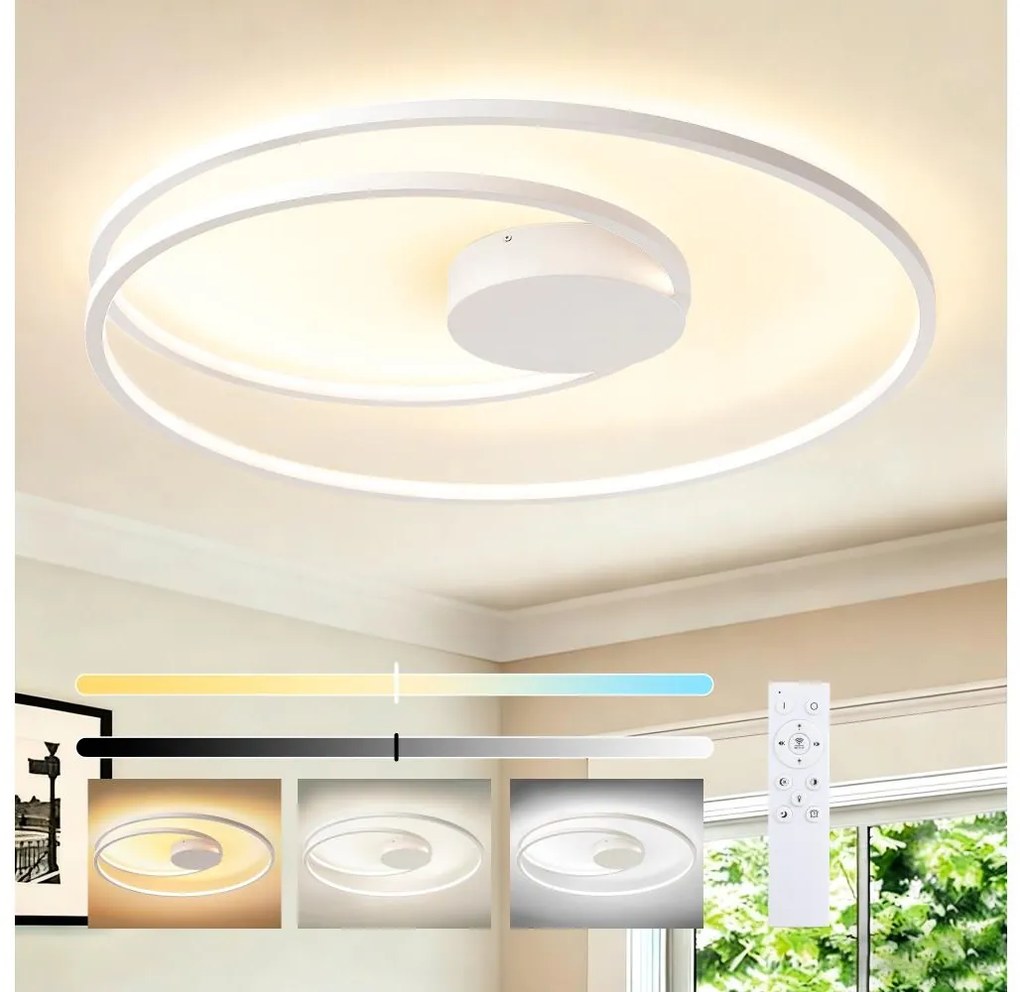 Brilagi- stmievateľné LED stropné svietidlo TWISTER LED/105W/230V pr. 100 cm biela+DO