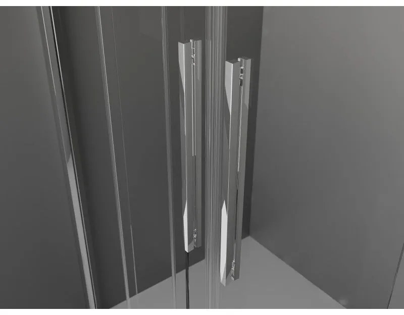 Mexen Velar Duo, posuvné dvere do otvoru 150x200 cm, 8mm číre sklo, chrómový profil, 871-150-000-02-01