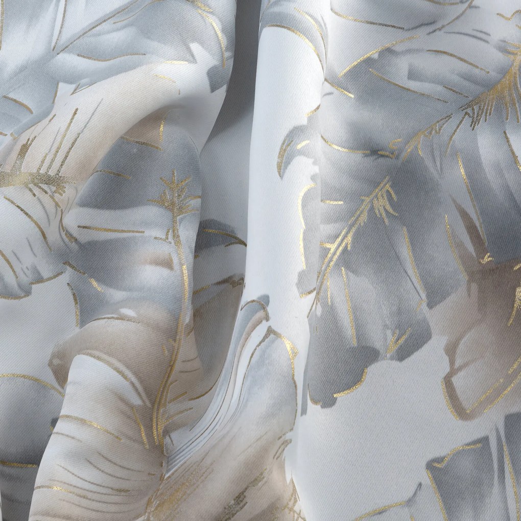 ZÁVES NA KRÚŽKOCH LAYLA3 140X250 CM LISTY