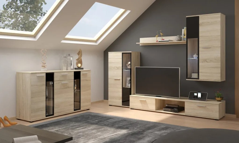 Obývacia stena Samsa, dub sonoma