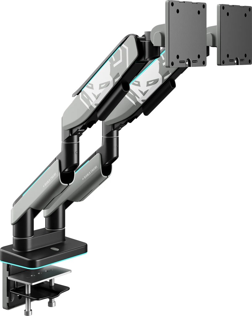 Dvojitý držiak na monitory 35 palcov, sivá-čierna RGB X-Arm Dual