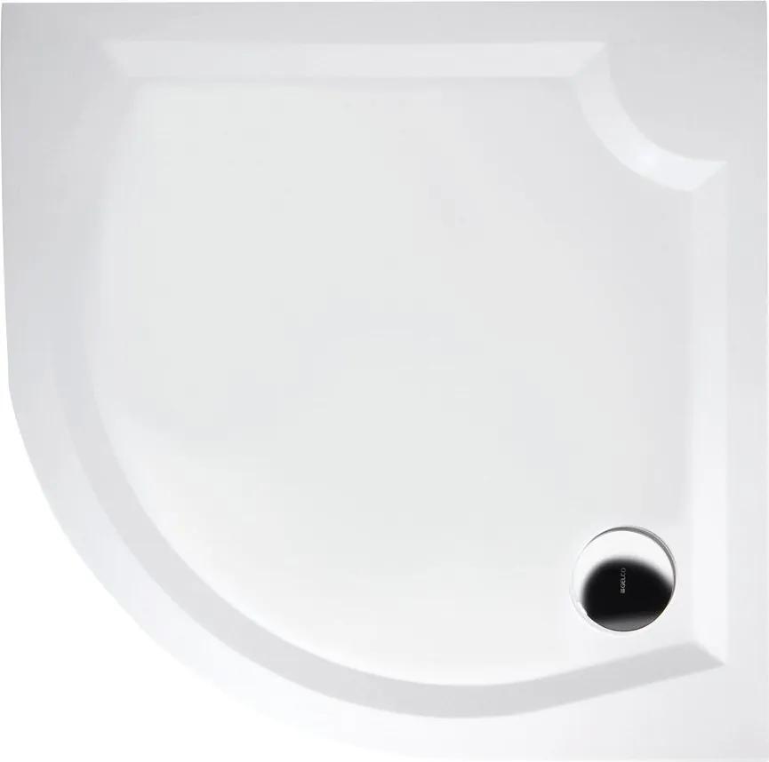 GELCO - LAURA90 sprchová vanička z liateho mramoru, štvrťkruh 90x90x4cm, R500 GL509
