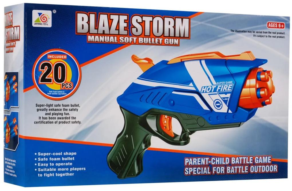 RAMIZ Manuálna detská zbraň Blaze Storm + 20 nábojov ZMI.ZC7063