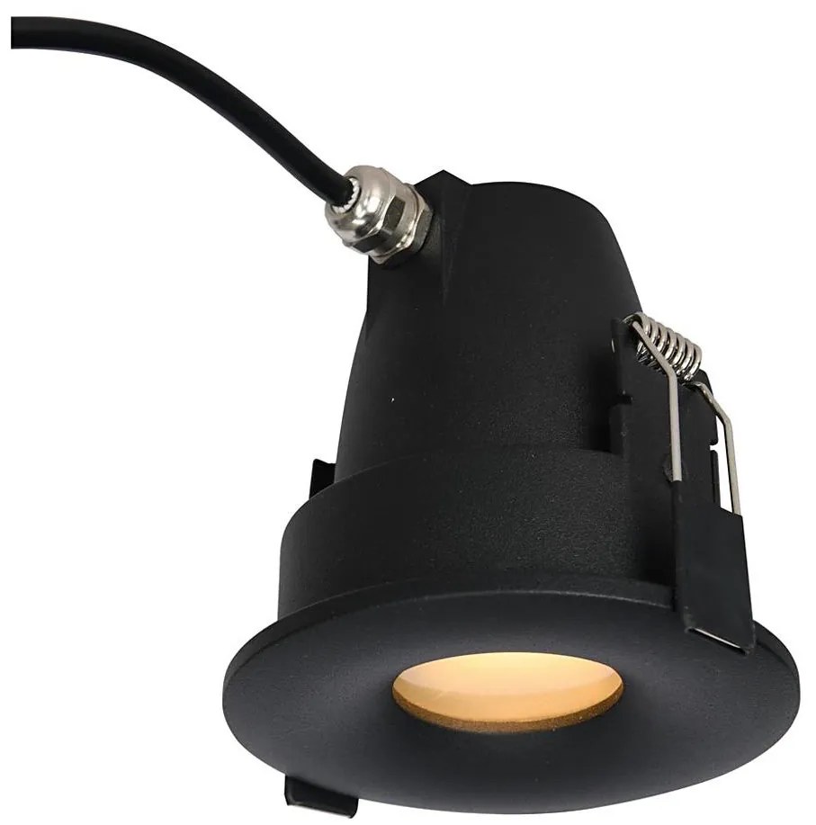 Azzardo AZ5390 -Kúpeľňové podhľadové svietidlo ROMOLO 1xGU10/50W/230V IP65 čierna AZ5390