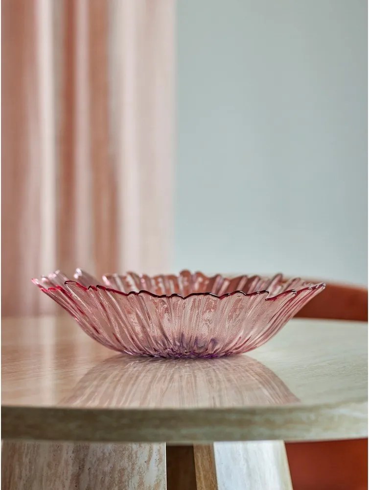 Svetloružová sklenená misa ø 31 cm Mariko – Bloomingville