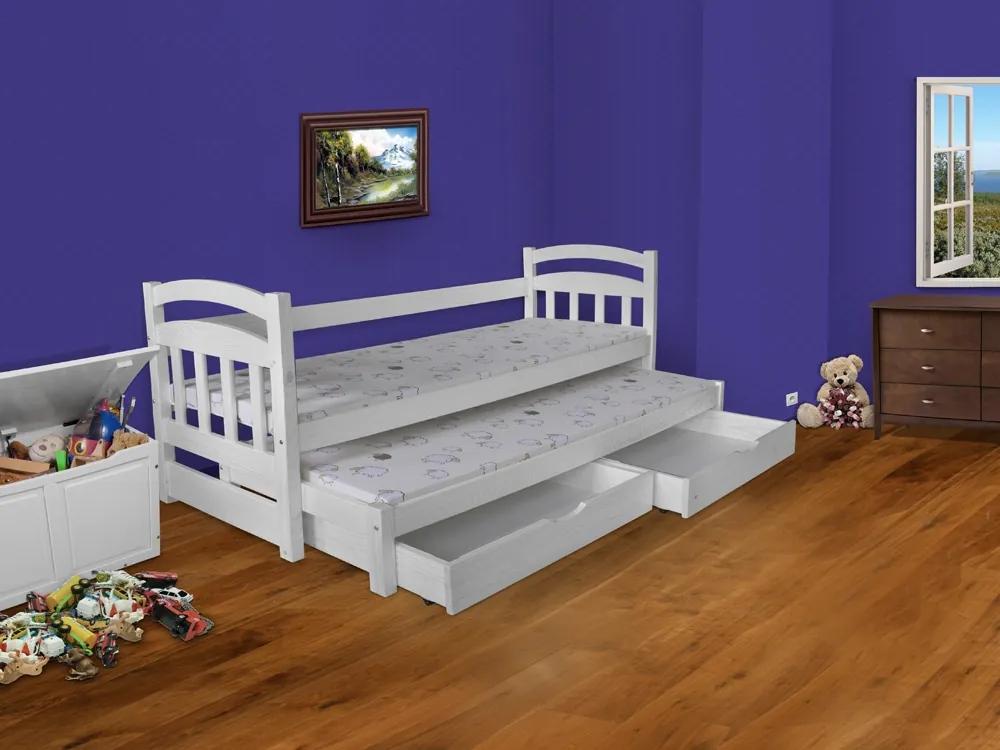 Masívna posteľ Janek Farba: Biela