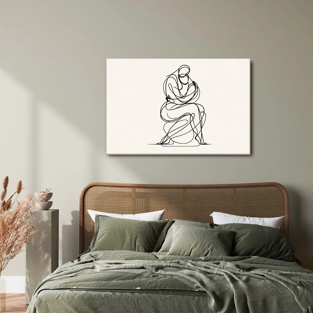Obraz minimalistická kresba postavy