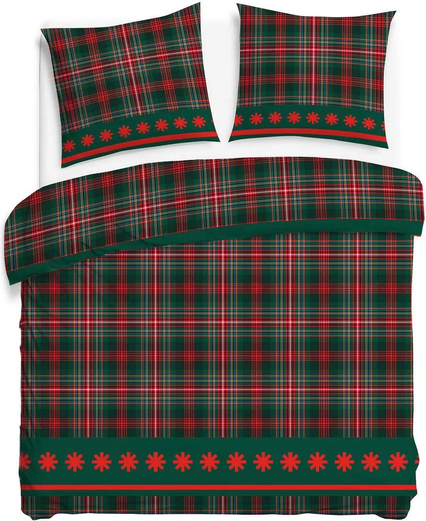 VIANOČNÉ FLANELOVÉ OBLIEČKY FLANELOVE 200X220 CM, 2 KS 70X80 CM VZOROVANÉ