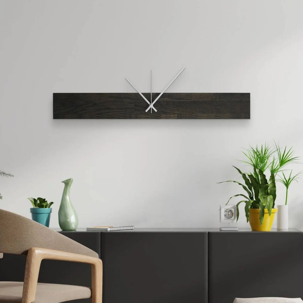 SENTOP | Štýlové hodiny z masívneho dreva I SENTOP MAS020-3169-SILVER-60x8 analógové