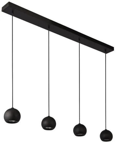 Searchlight 1014-4BK - Luster na lanku EINDHOVEN 4xGU10/50W/230V čierna