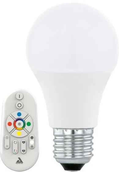 Eglo Connect 11585 stmievateľná žiarovka E27 A60 9W RGBW + diaľkové ovládanie