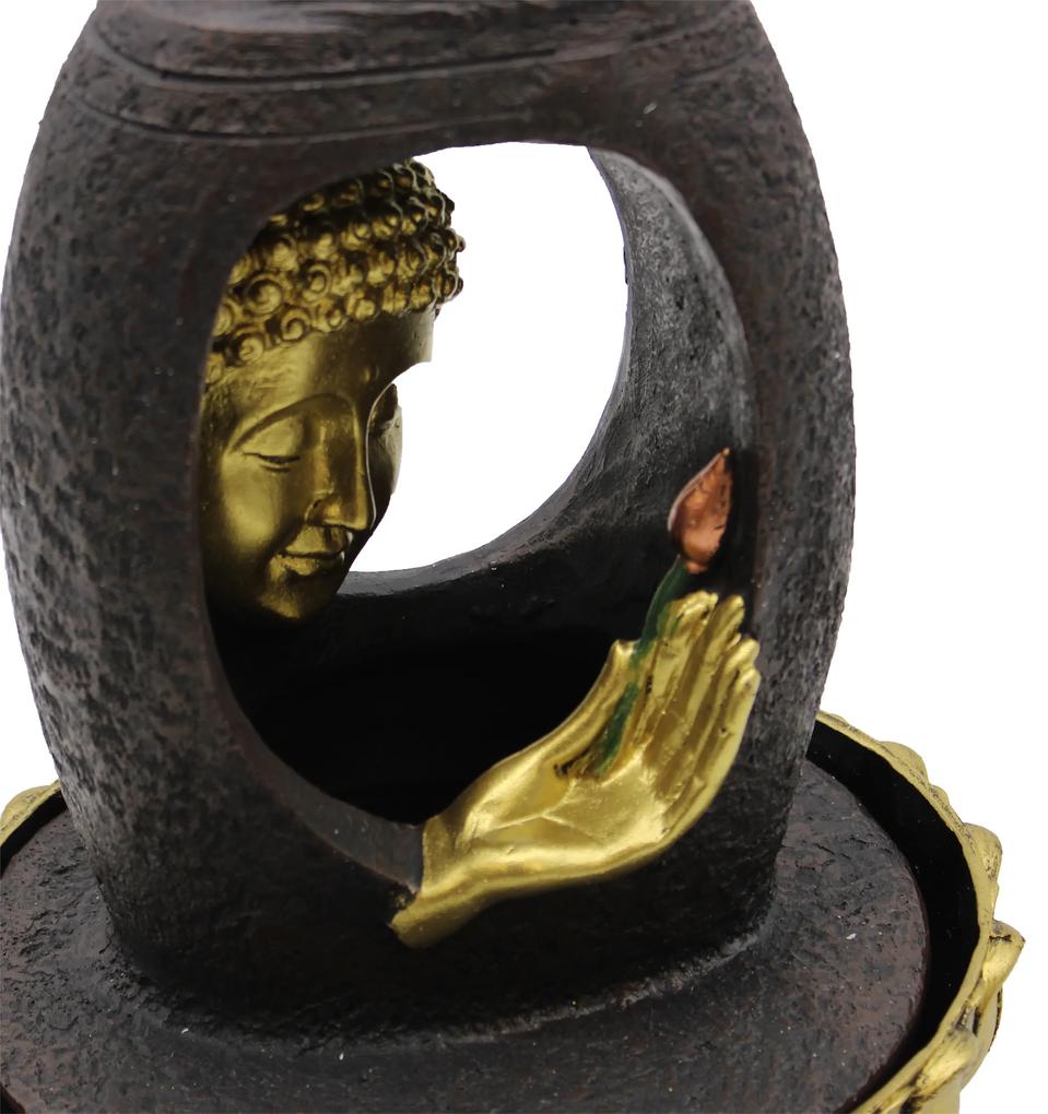 Stolová Fontánka - Zlatý Budha & Vitarka Mudra - 30 cm