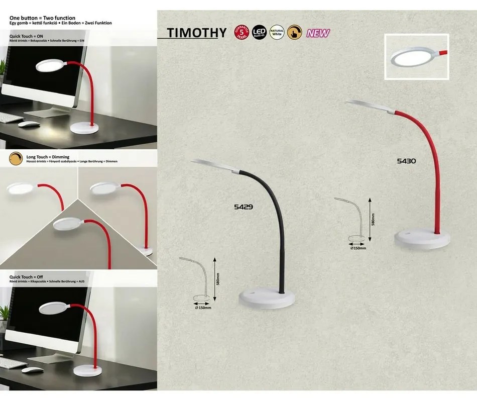 Rabalux 5429 stolná LED lampa Timothy