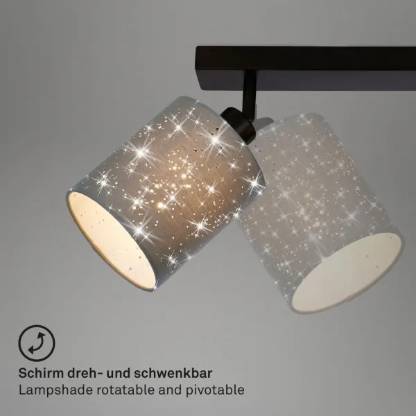 Briloner 2078-034 - Bodové svietidlo SPOTLIGHT 3xE27/25W/230V šedá/čierna