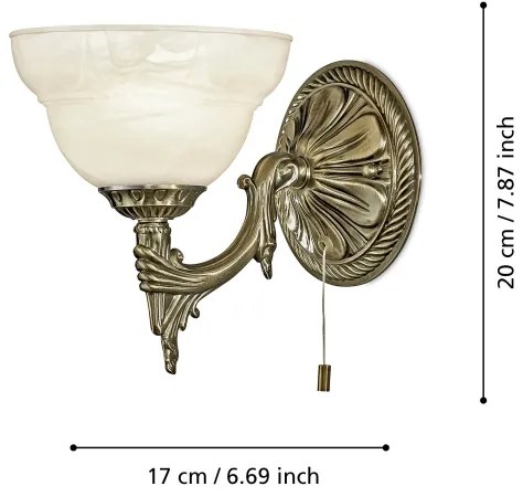 EGLO 85859 - nástenné svietidlo MARBELLA 1xE14/40W
