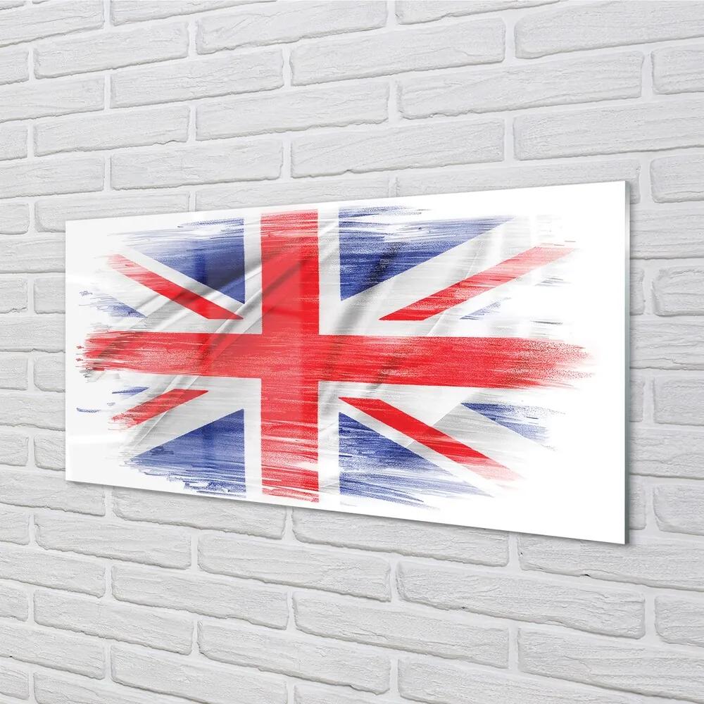 Sklenený obraz Vlajka Veľkej Británie 120x60 cm