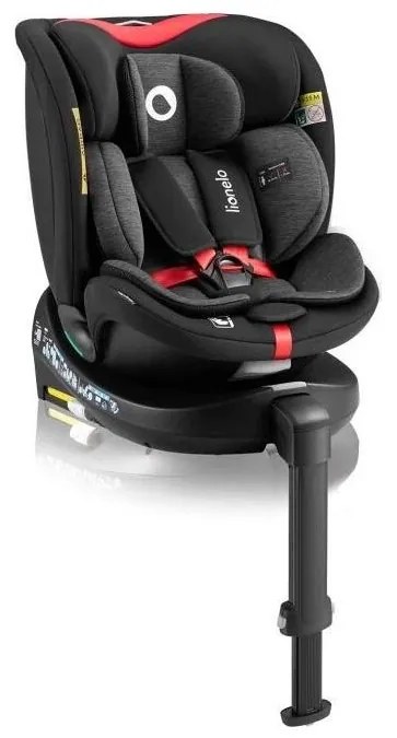 Lionelo - Autosedačka so základňou otočná NAVY i-Size 40-150 cm čierna/červená