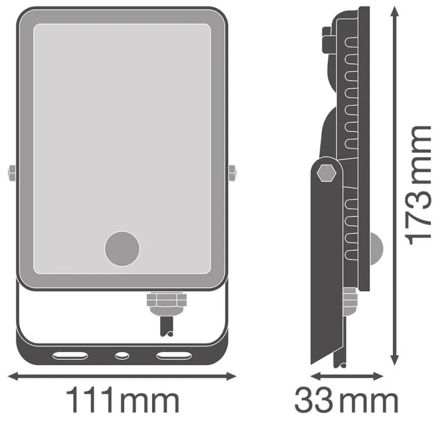 LED reflektor 20W 3000K 1600lm IP65 čierny so senzorom pohybu LEDVANCE ESSENTIAL SENSOR