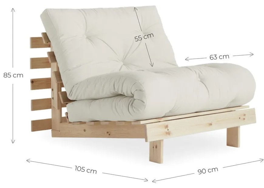 Variabilné kreslo Karup Design Roots Raw/Light Grey