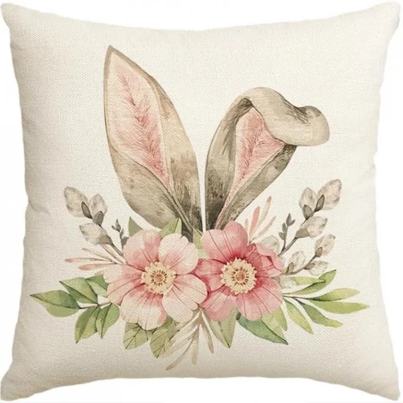 Ľanový povlak na vankúš FLOPINA 45x45 cm, krémový