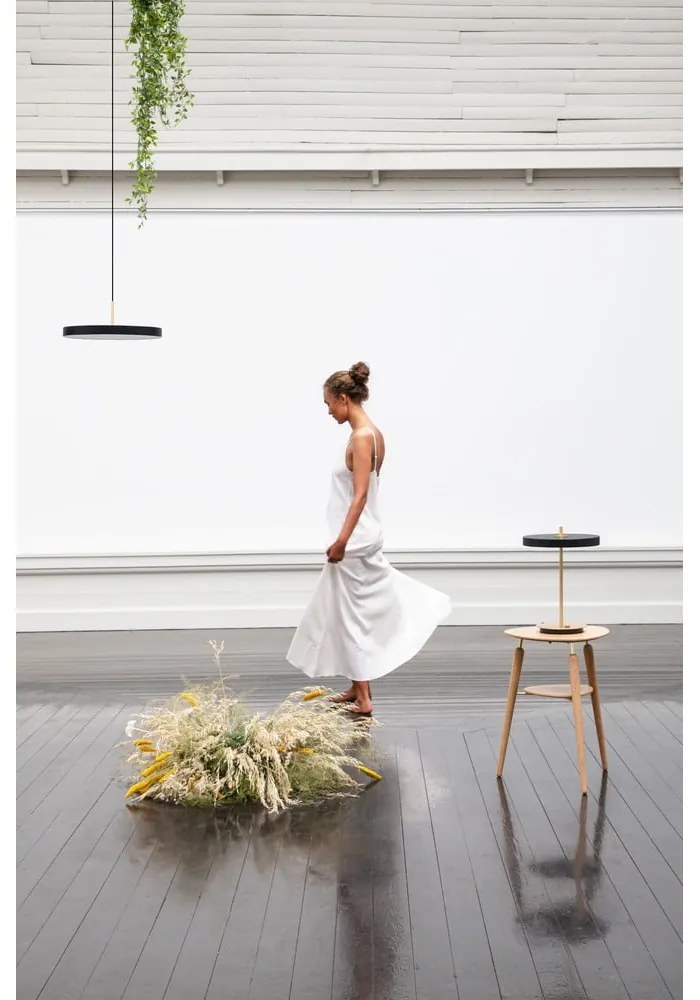 Čierne LED závesné svietidlo s kovovým tienidlom ø 31 cm Asteria Mini – UMAGE