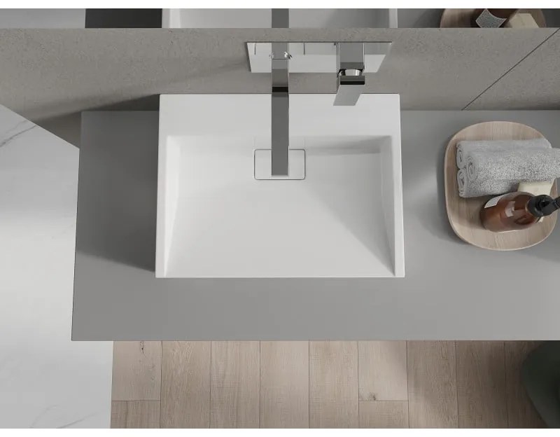 Mexen Ava, umývadlo na dosku z konglomerátu 50 x 38 cm, biela, 23015000