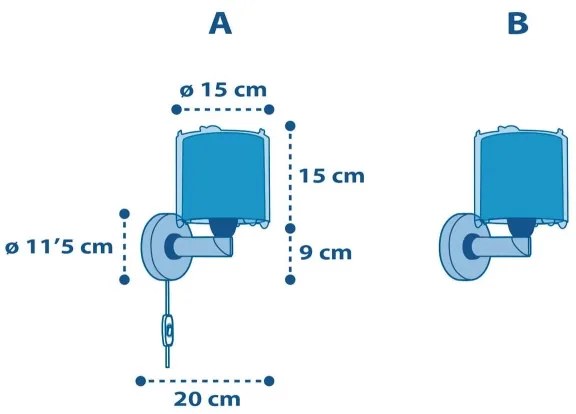 Dalber 41349 - Detské nástenné svietidlo PLANETS 1xE27/60W/230V