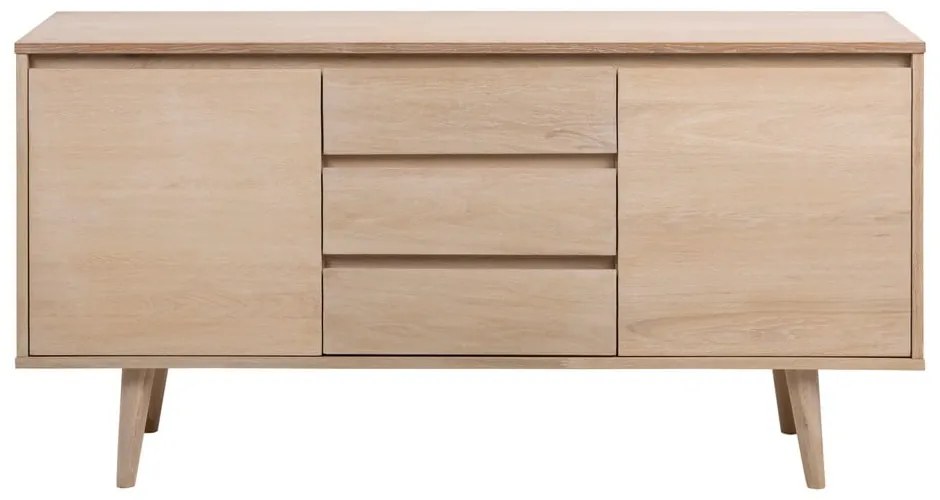 Nízka komoda v dekore duba v prírodnej farbe 150x75 cm Nagano – Actona