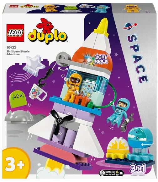 Lego® Duplo® 10422 Vesmírne dobrodružstvo s raketoplánom 3 v 1 (100378799)