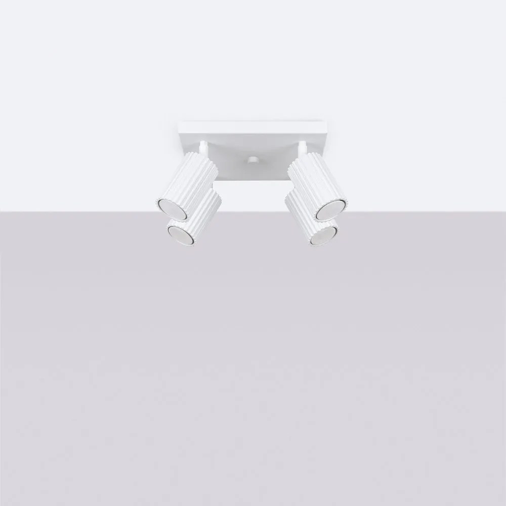 Biele bodové svietidlo 25x25 cm Gleam – Sollux