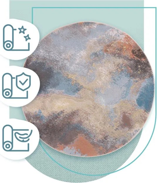 Koberec RAGOLLE Argentum 63934 7270 kruh