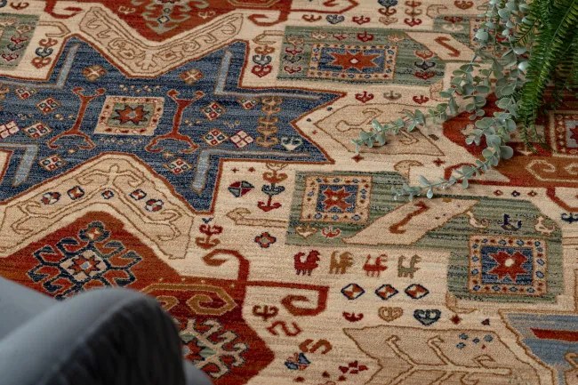 Koberec KESHAN, strapce 1250/53565 béžový / terakota