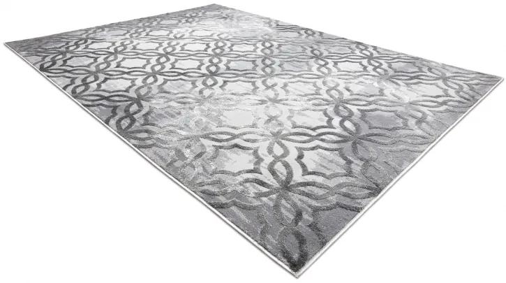 Moderný koberec NOBLE 1532 45 Vintage, Marocká mriežka, sivý