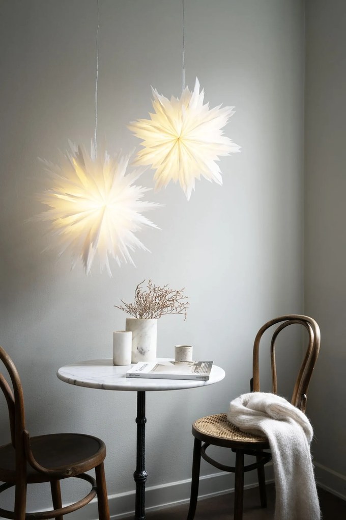 Watt & Veke Závesná svietiaca hviezda Liz White 50 cm