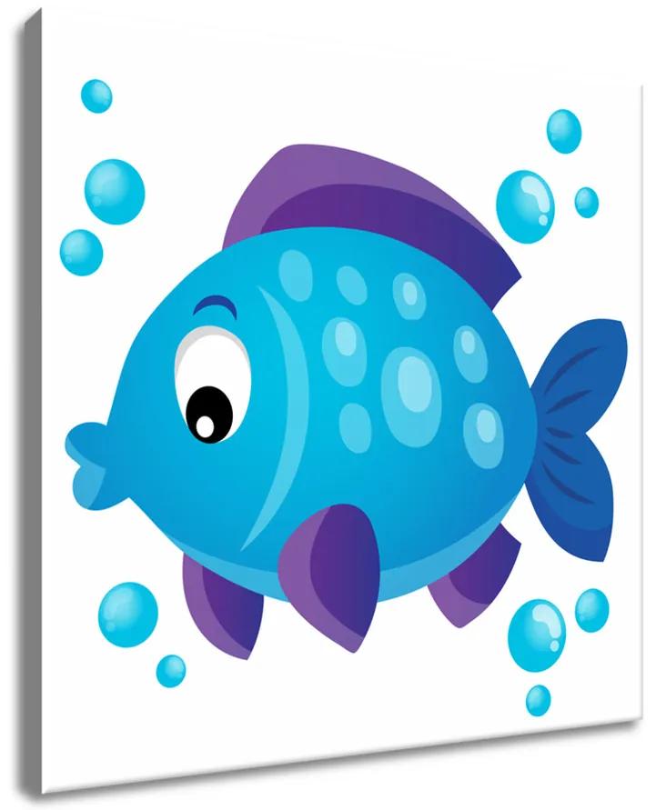 Gario Obraz na plátne Modrá rybka Rozmery: 30 x 30 cm