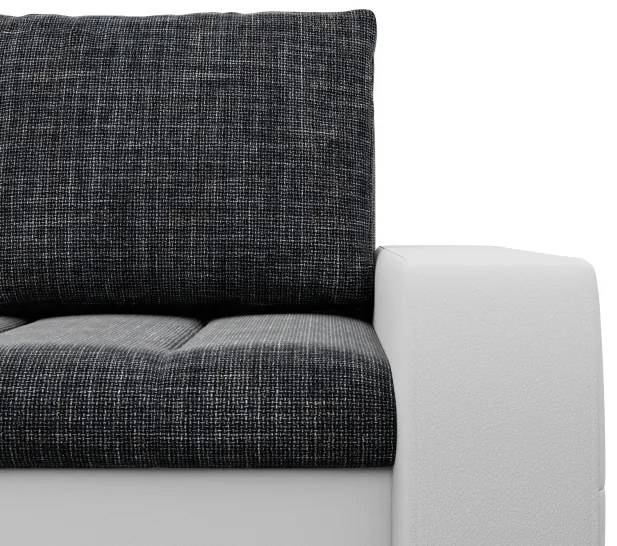 Rohová rozkladacia sedačka AURORA ľavá popolová / biela