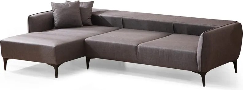 Tmavosivá rohová pohovka Belissimo, ľavý roh – Balcab Home