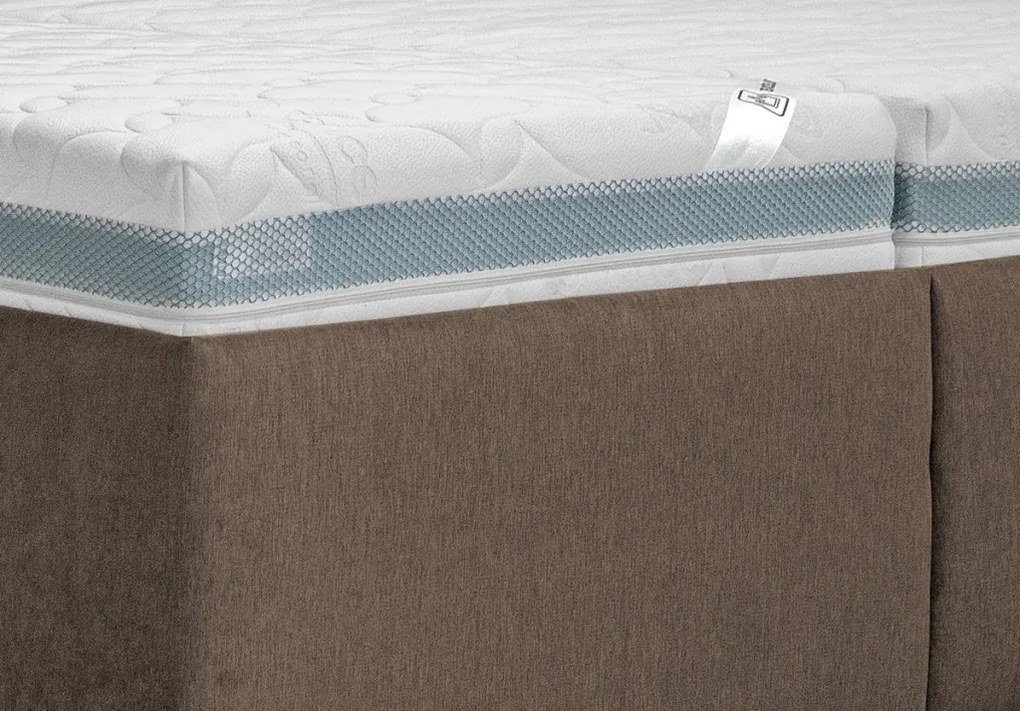 Posteľ Rita 180x200 cm, hnedá látka