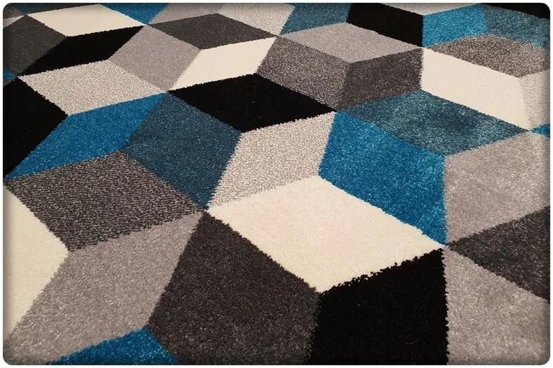 Dekorstudio Moderný koberec SUMATRA - Modré kosoštvorce Rozmer koberca: 160x220cm