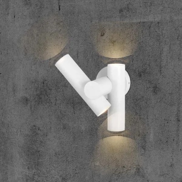 LED Vonkajšie nástenné bodové svietidlo 2xLED/3W/230V 4000K IP44 biela