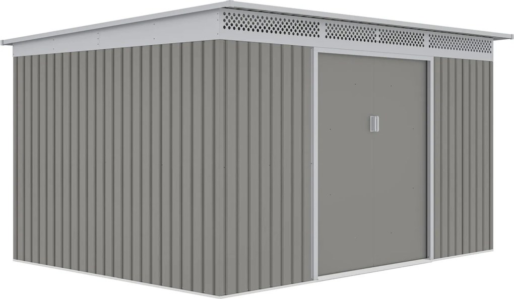 Záhradný domček G21 GRAH 915 - 340 x 269 cm, metalický šedý