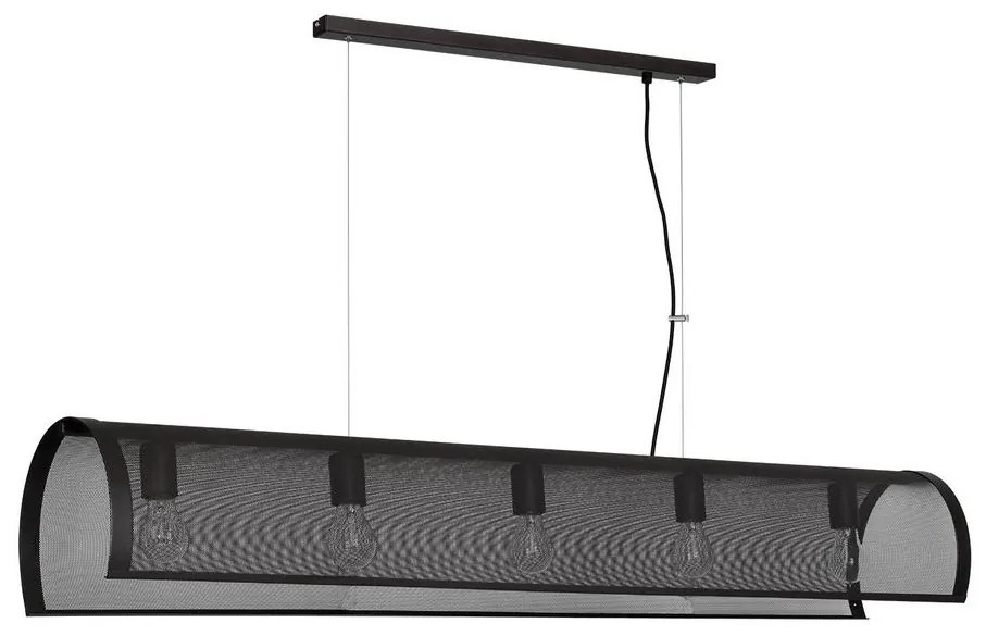 Luster TUNNEL 5xE27/60W/230V čierna
