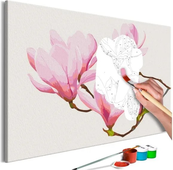 DIY set na tvorbu vlastného obrazu na plátne Artgeist Floral Twig, 60 × 40 cm