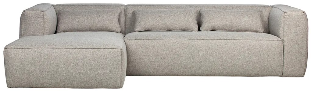 Woood Bean rohová sedačka s vankúšmi - Svetlosivá, Pravá