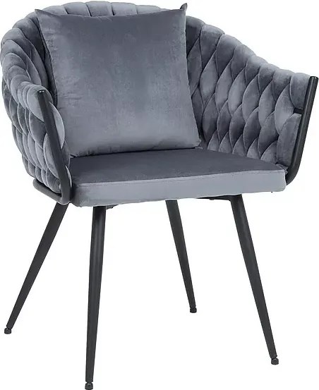 SI Stolička Nuvo Velvet sivý