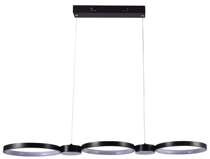 LED Luster na lanku LED/38W/230V 3000K čierna