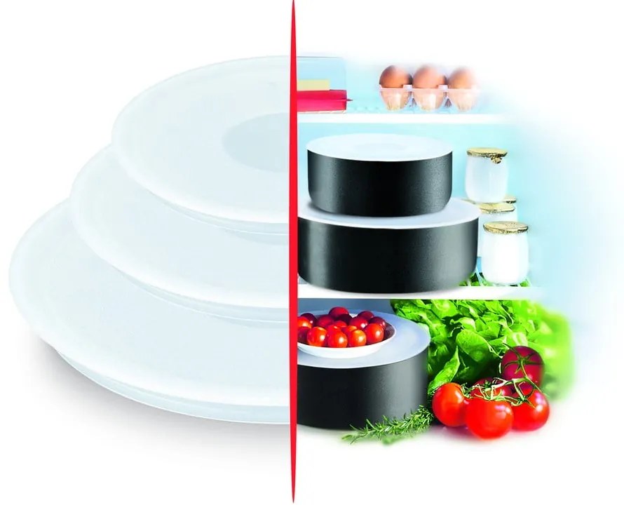 Veká na skladovanie pokrmov v súprave 3 ks - Tefal