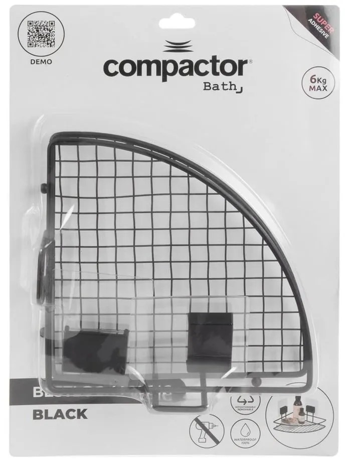 Samodržiaca rohová kúpeľňová polička Compactor Magic Bath